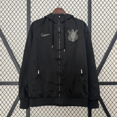 Jaqueta Corinthians Masculina - Preta com Estilo Esportivo